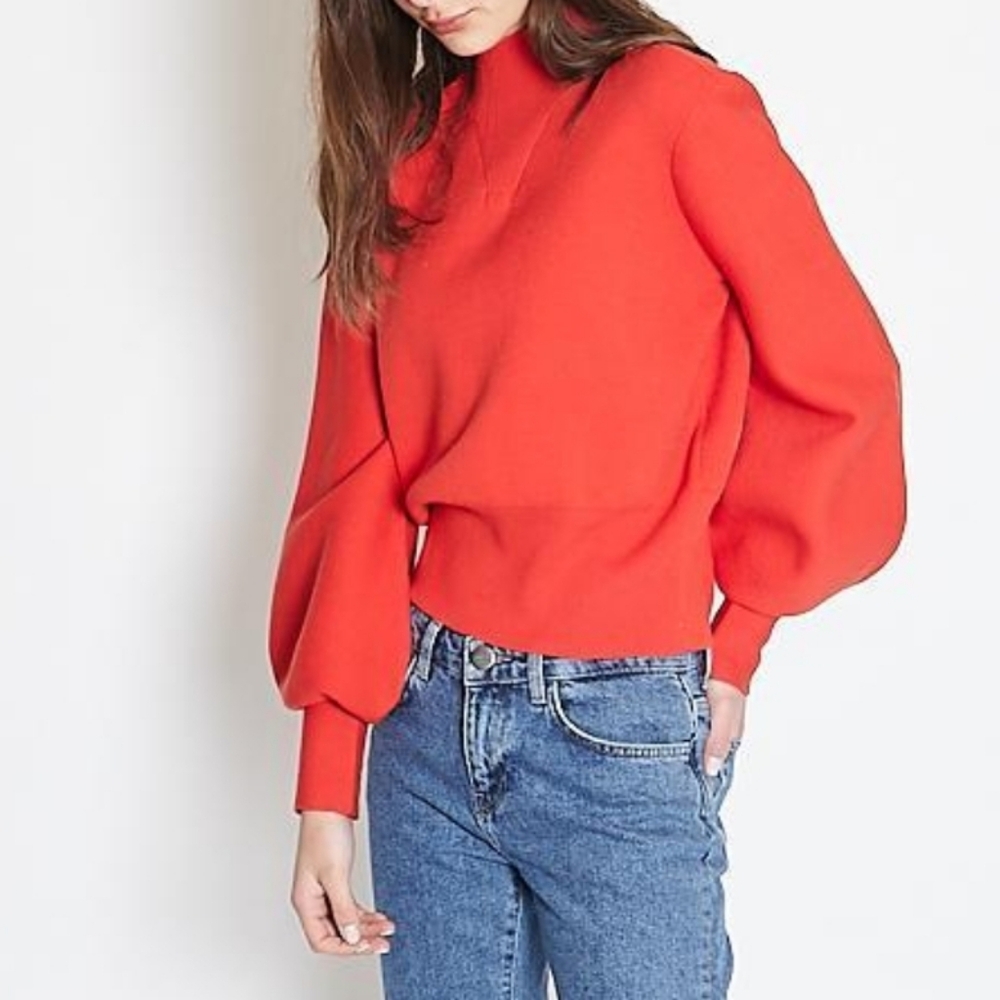 Anthropologie Aurora Red Sweater